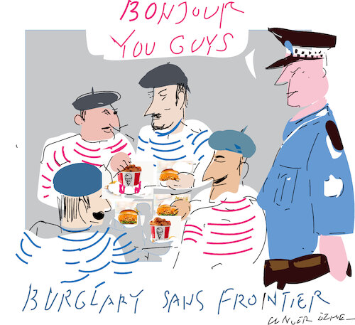Cartoon: Four French men (medium) by gungor tagged robber,of,french,men,robber,of,french,men