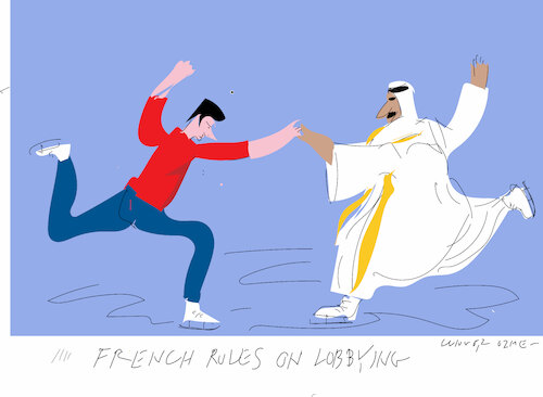 Cartoon: French and Qatargate (medium) by gungor tagged eu,democracy,eu,democracy