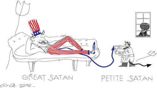 Cartoon: Great Satan (medium) by gungor tagged middle,east