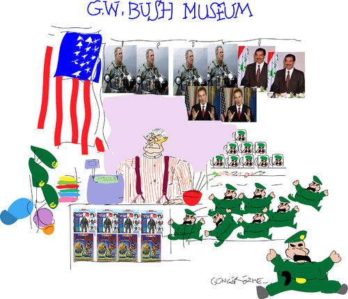Cartoon: GW Museum (medium) by gungor tagged usa