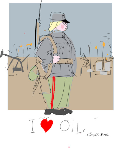 Cartoon: I love your oil (medium) by gungor tagged middle,east,middle,east