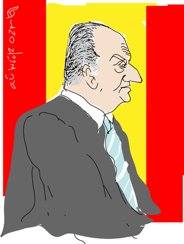 Cartoon: J.Carlos of Spain (medium) by gungor tagged spain