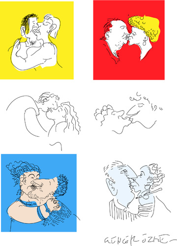 Cartoon: Kiss (medium) by gungor tagged 