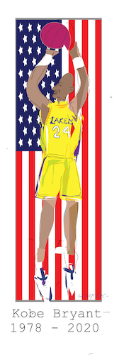 Cartoon: Kobe Bryant (medium) by gungor tagged usa,usa