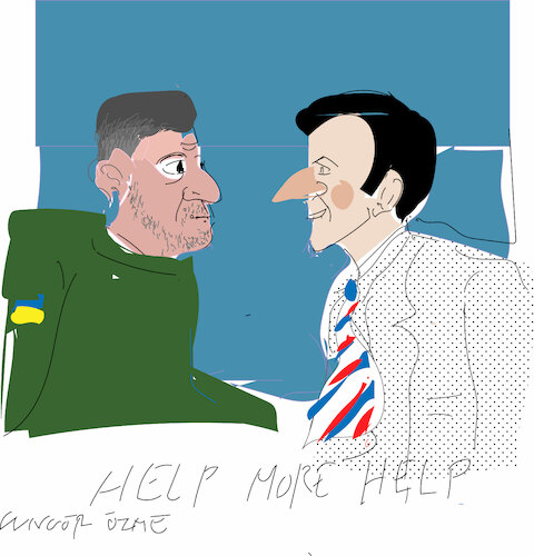 Cartoon: Macron and Zelensky (medium) by gungor tagged ukraine,and,russia,war,ukraine,and,russia,war
