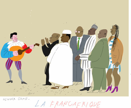 Cartoon: Macron s Africa tour (medium) by gungor tagged maciron,africa,tour,2023,maciron,africa,tour,2023