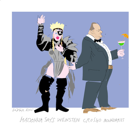 Cartoon: Madonna and H.Weinstein (medium) by gungor tagged usa,usa