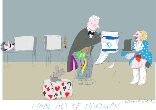 Cartoon: Magician 2019 (medium) by gungor tagged israel,israel