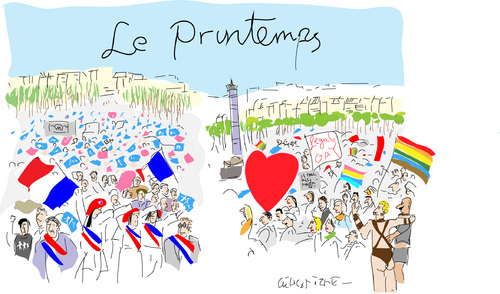 Cartoon: Mariage pour tous (medium) by gungor tagged france