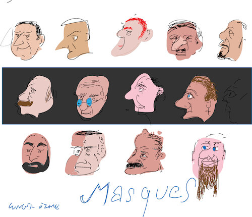 Cartoon: Masks from 2025 (medium) by gungor tagged masks,from,2025,masks,from,2025