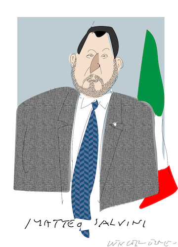 Cartoon: Matteo salvini (medium) by gungor tagged italy,italy