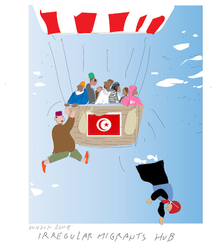 Cartoon: Migration to the Maghreb (medium) by gungor tagged irregular,migrants,irregular,migrants