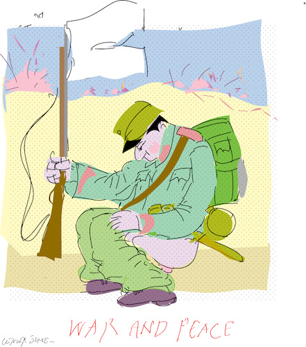 Cartoon: Misery of War (medium) by gungor tagged soldier,soldier