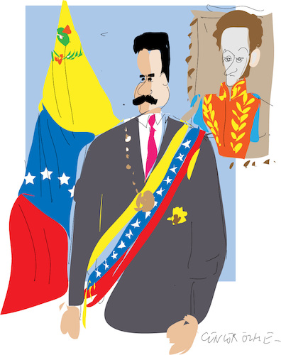 Cartoon: Nicolas Maduro Moros (medium) by gungor tagged venezuela