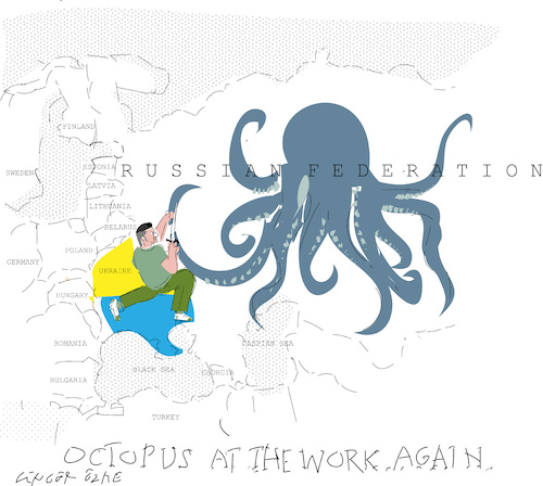 Cartoon: Octopus (medium) by gungor tagged ukraine,war,2022,ukraine,war,2022