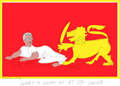 Cartoon: People power in Sri Lanka (medium) by gungor tagged people,power,in,sri,lanka,people,power,in,sri,lanka