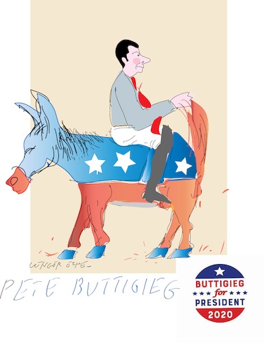 Cartoon: Pete Buttigieg (medium) by gungor tagged usa,usa