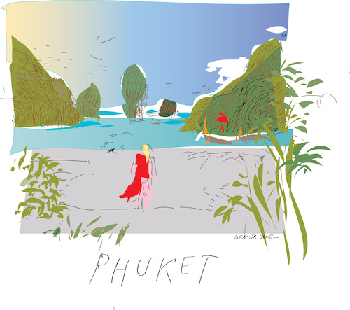 Cartoon: Phuket Island (medium) by gungor tagged thailand,thailand