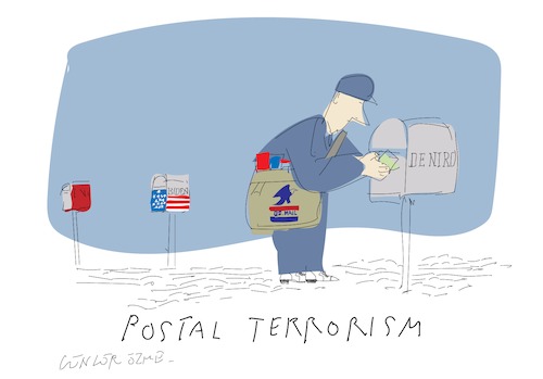 Cartoon: Postman 5 (medium) by gungor tagged usa
