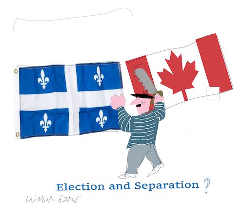 Cartoon: Quebec election (medium) by gungor tagged quebec,election,2026,quebec,election,2026
