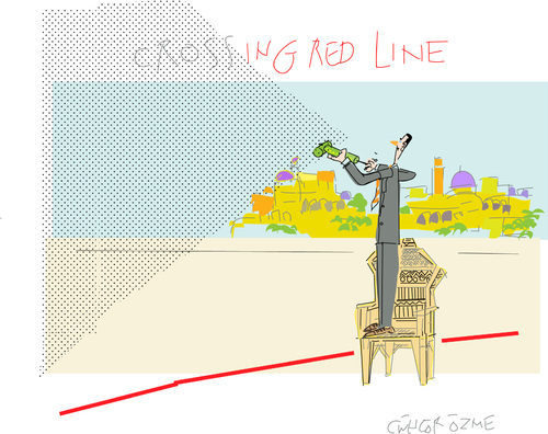 Cartoon: Red Line (medium) by gungor tagged syria