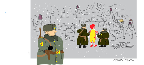Cartoon: Ronald McDonald (medium) by gungor tagged russia