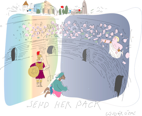 Cartoon: Send her back (medium) by gungor tagged usa,usa