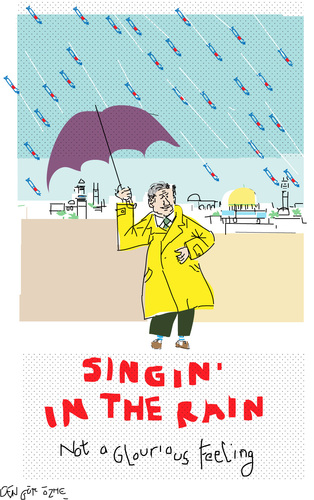 Cartoon: Singin in the rain (medium) by gungor tagged israel