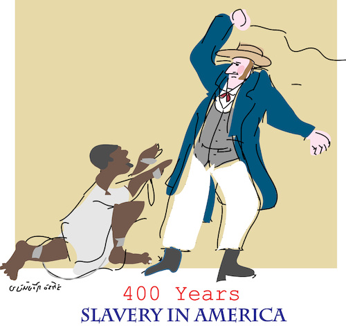 Cartoon: Slavery in America (medium) by gungor tagged usa,usa