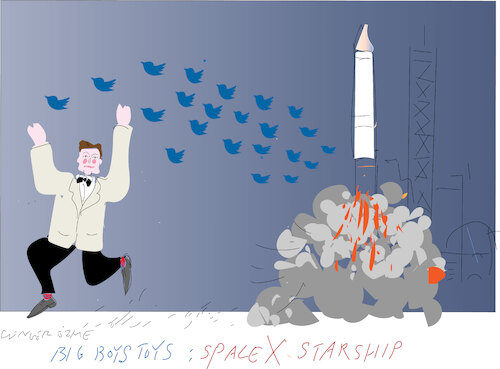 Cartoon: SpaceX (medium) by gungor tagged spacex,spacex