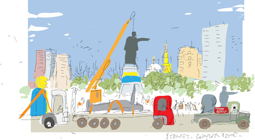 Cartoon: Statues of Lenin (medium) by gungor tagged ukraine