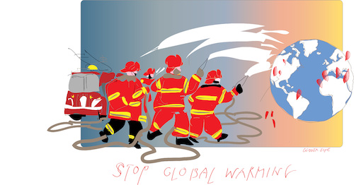 Cartoon: Stop Global Warming (medium) by gungor tagged climate,change,climate,change