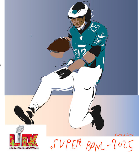 Cartoon: Super Bowl LIX (medium) by gungor tagged super,bowl,2025,super,bowl,2025