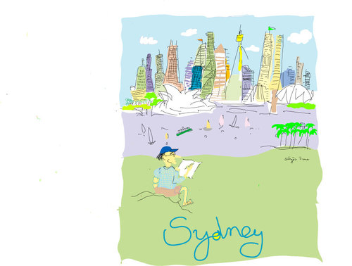 Cartoon: sydney (medium) by gungor tagged sydney,harbour