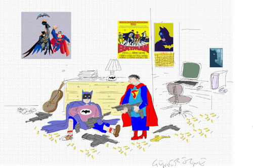 Cartoon: The Dark Knight rises (medium) by gungor tagged usa