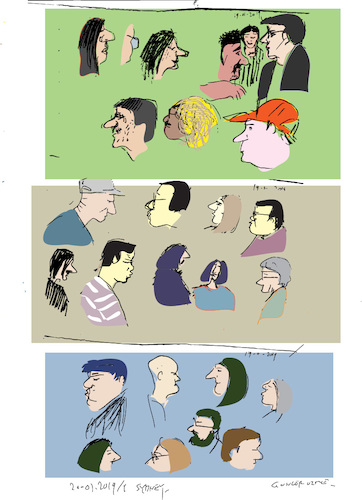 Cartoon: The Faces (medium) by gungor tagged australia