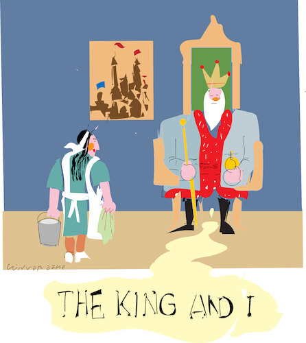 Cartoon: The king and I (medium) by gungor tagged the,king,and,the,king,and