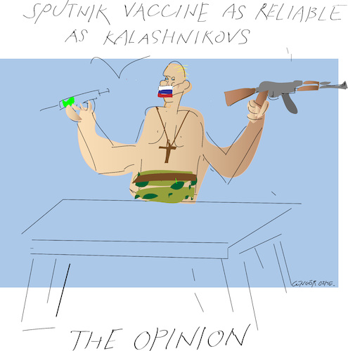 Cartoon: The Opinion from PutinR (medium) by gungor tagged covid,19,vaccine,covid,19,vaccine