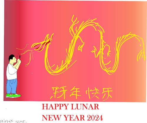 Cartoon: This year s symbol is Dragon (medium) by gungor tagged the,year,of,dragon,2024,the,year,of,dragon,2024