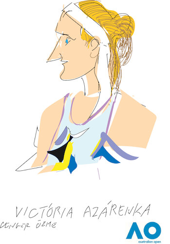 Cartoon: Victoria F. Azarenka (medium) by gungor tagged female,tennis,player,ao,2024,female,tennis,player,ao,2024