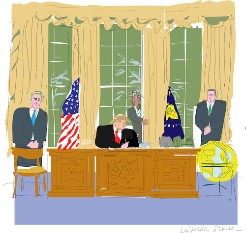 Cartoon: White house (medium) by gungor tagged usa