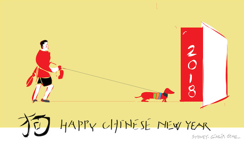 Cartoon: Year of Dog (medium) by gungor tagged celebration