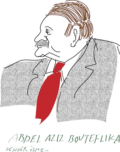 Cartoon: Abdel Aziz Bouteflika (medium) by gungor tagged algeria,algeria