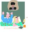 Cartoon: A nightmare (small) by gungor tagged he,is,neightmare