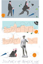 Cartoon: Bowler hat and David (small) by gungor tagged journey,of,bowler,hat