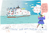 Cartoon: China freight ship (small) by gungor tagged shipping,witharms,race
