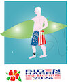Cartoon: Joe Biden as surfer 2023 (small) by gungor tagged joe,biden,and,2024,presidency