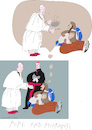 Cartoon: Pope and Migrants (small) by gungor tagged pope,and,migrants