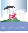 Cartoon: Rising Water level (small) by gungor tagged rising,sea,levels