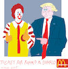 Cartoon: Ronald Mc Donald (small) by gungor tagged ticket,for,ronald